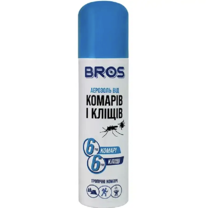 Аерозоль від кліщів захист до 20 днів Bros 90 мл, т,Bros (Польща) 2467 фото